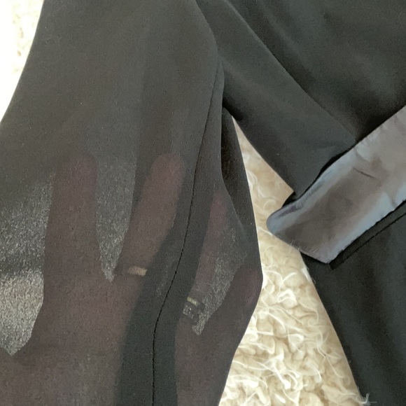 Women’s Black Mixed Material Blazer - Picture 3 of 9